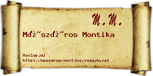 Mészáros Montika névjegykártya